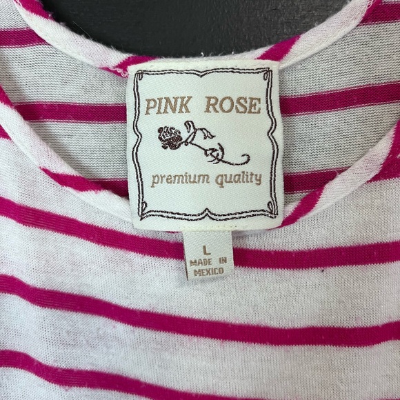 PINK ROSE Premium Quality Striped Tank Top. Women’s size L. GUC - Picture 5 of 6